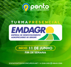 EMDAGRO – Empresa de Desenvolvimento Agropecuário de Sergipe – EM 10XR$ 44,90 SEM JUROS – PROMOÇÃO