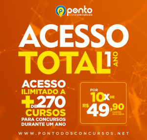 ACESSO TOTAL 2.0 + HOME CLASS (aulas ao vivo) 01 ANO DE ACESSO ILIMITADO – APENAS 10x R$49,90 SEM JUROS + 5 MIL QUESTÕES COM GABARITO + SIMULADOS + PLANEJAMENTO DE ESTUDOS