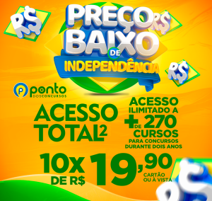 ACESSO TOTAL 2.0 + HOME CLASS (aulas ao vivo) 02 ANOS DE ACESSO ILIMITADO – APENAS 10x R$19,90 SEM JUROS + 5 MIL QUESTÕES COM GABARITO + SIMULADOS + PLANEJAMENTO DE ESTUDOS