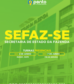 SEFAZ/SE – SECRETARIA DA FAZENDA DE SERGIPE – AUDITOR FISCAL