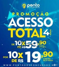 ACESSO TOTAL  04 ANOS + HOME CLASS (aulas ao vivo) SEM LIMITE DE ACESSO – APENAS 10x R$19,90 SEM JUROS + 10 MIL QUESTÕES COM GABARITO + SIMULADOS + PLANEJAMENTO DE ESTUDOS